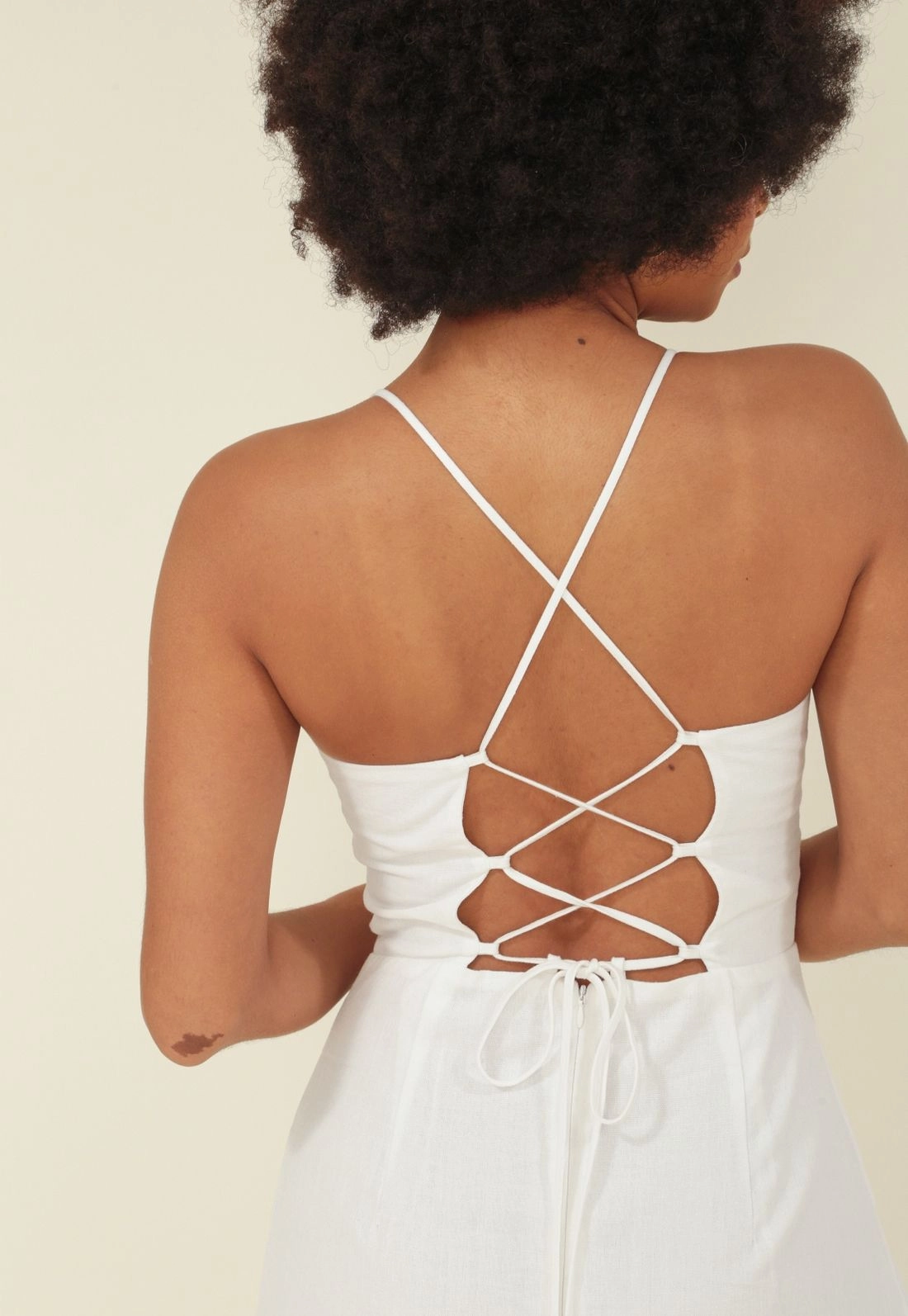 Vestido Longo Em Algodao Com Barra Lasie E Alca