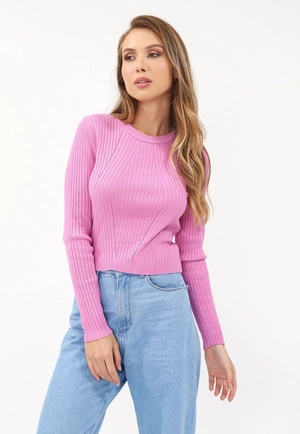Blusa Tricô Manga Longa Canelada