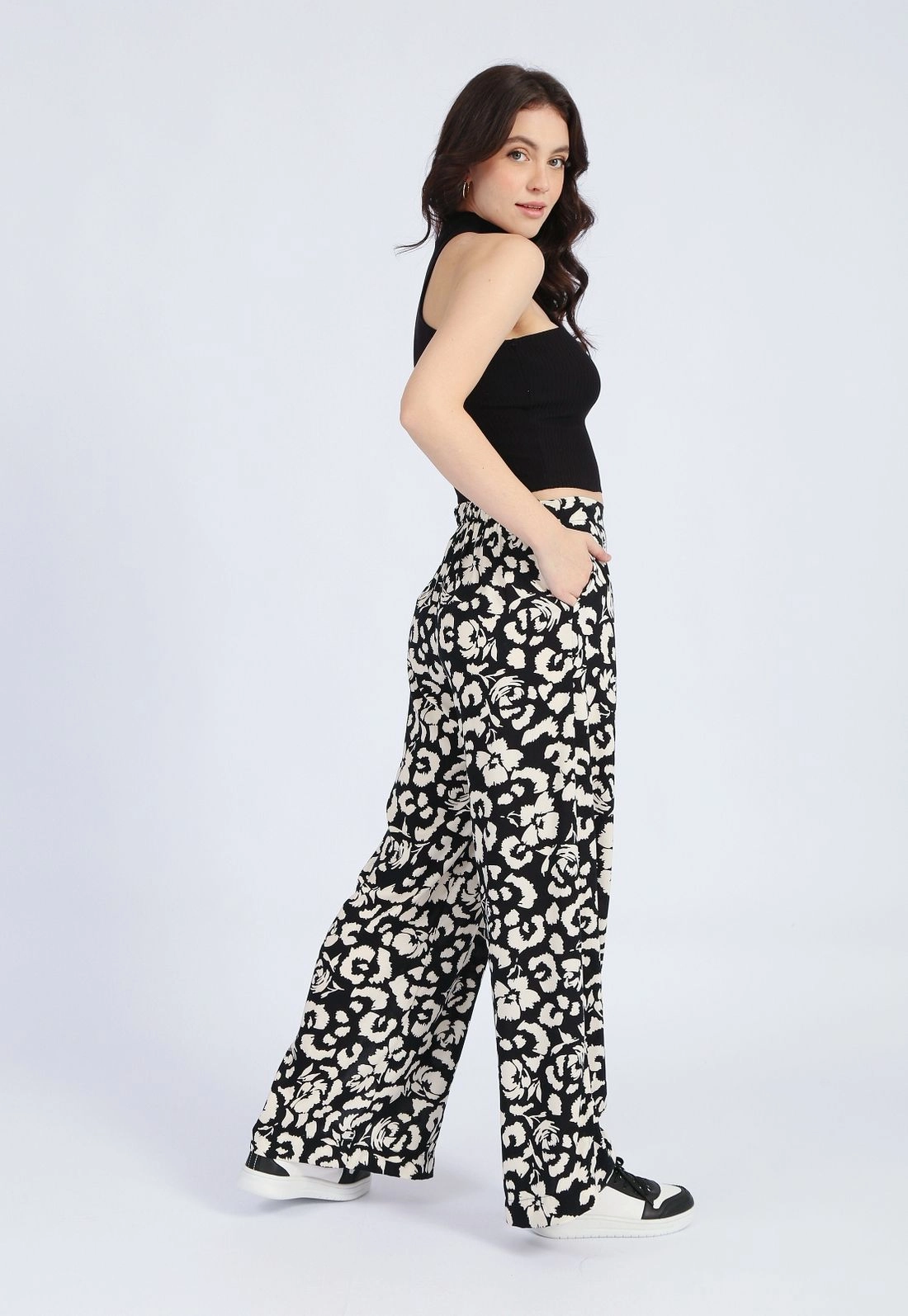 Calça Viscose Pantalona Estampada
