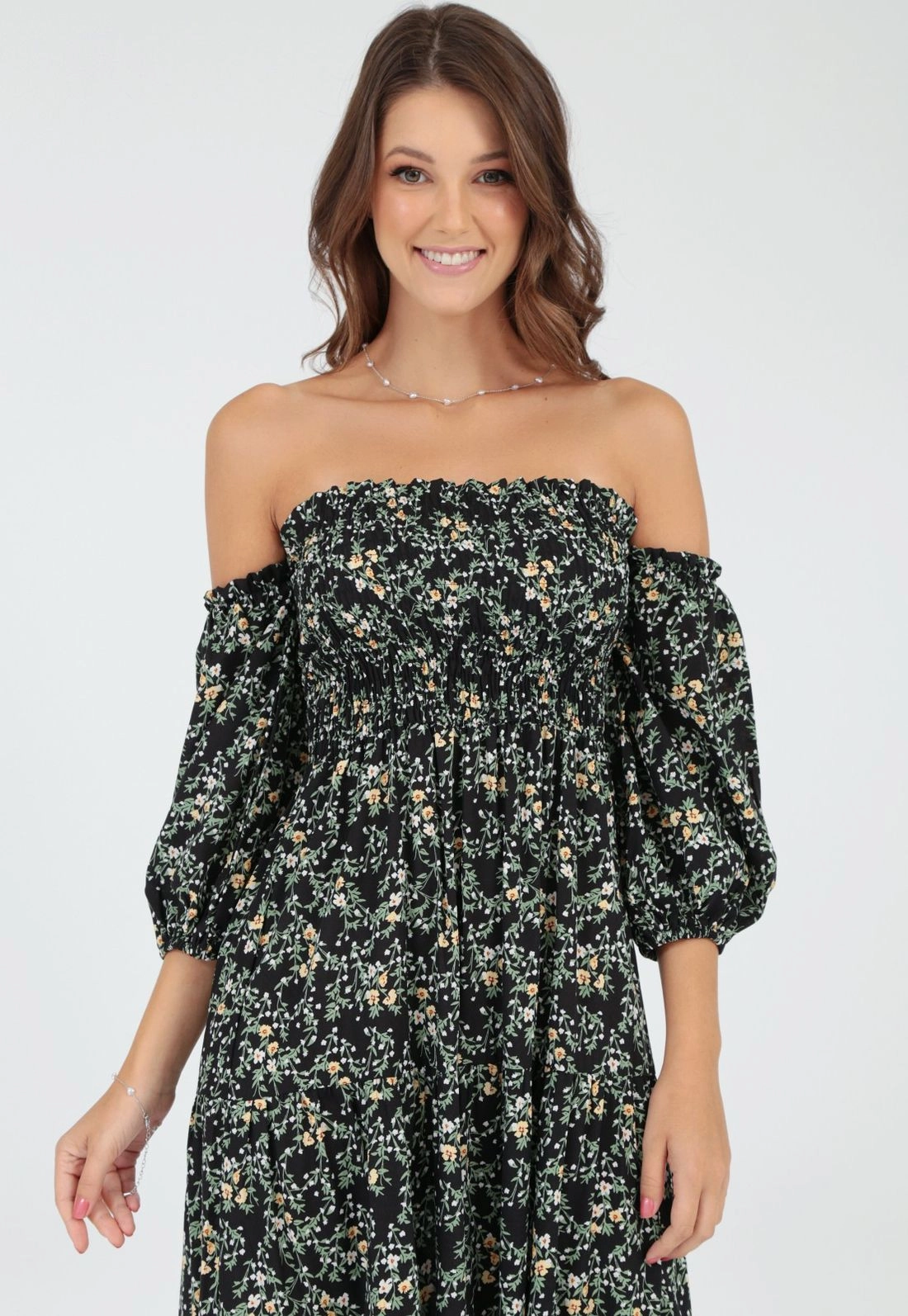 Vestido Viscose Midi 7/8 Liberty