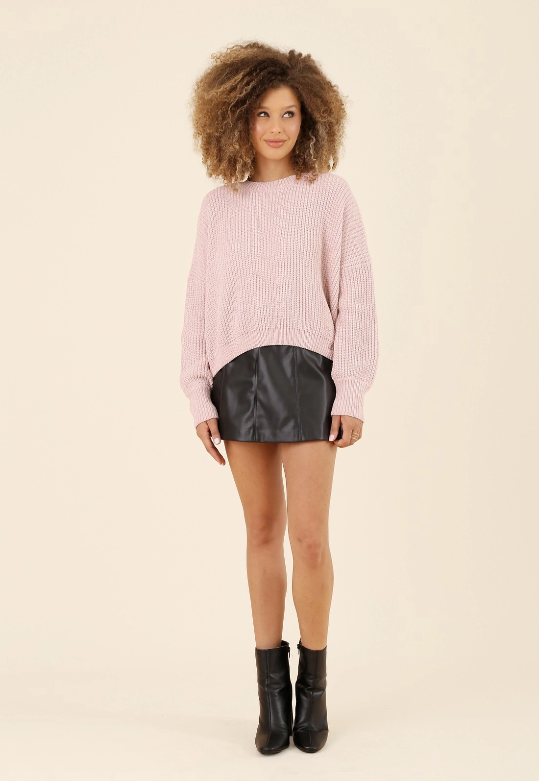 Blusa Tricô Chenile Manga Longa Bufante