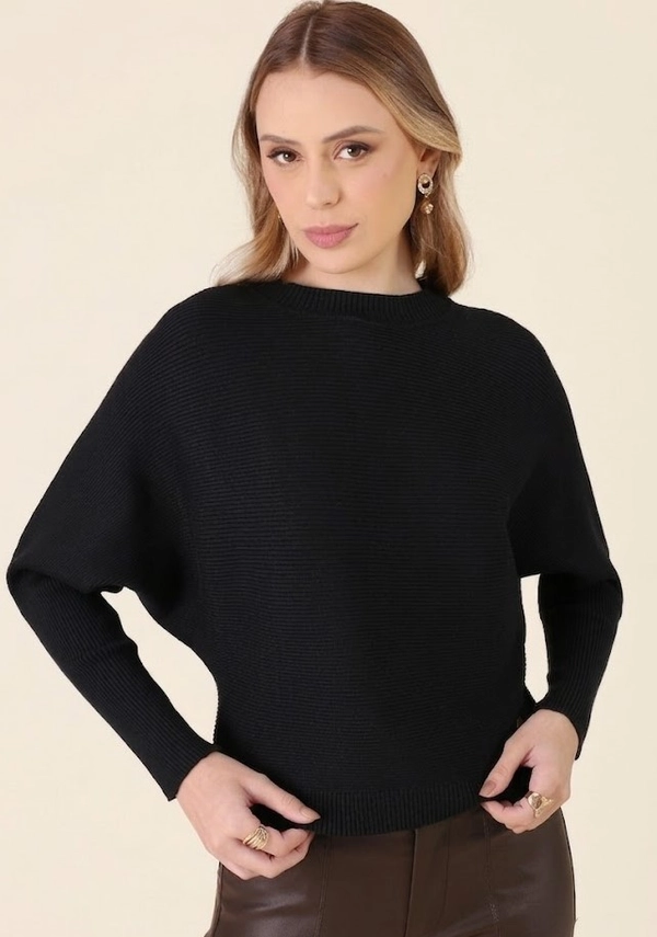 Blusa Tricô Manga Morcego