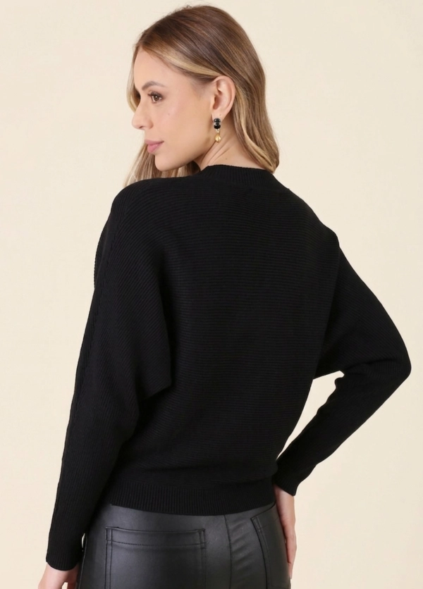 Blusa Tricô Manga Morcego