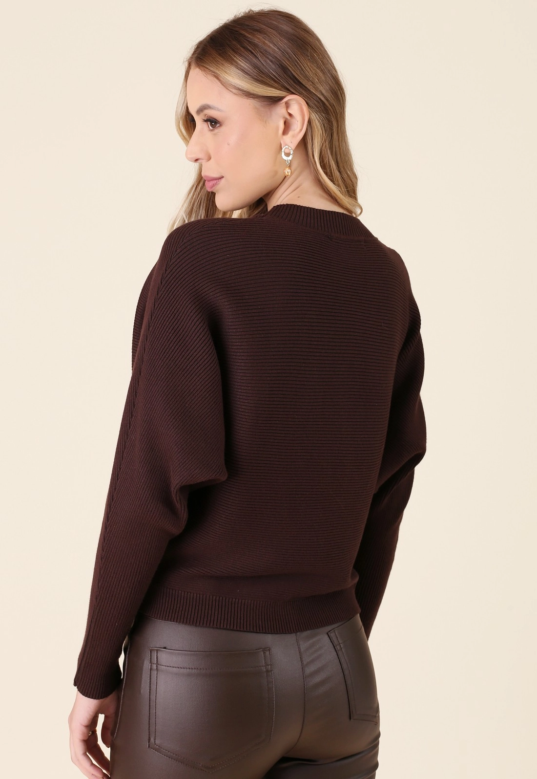 Blusa Tricô Manga Morcego