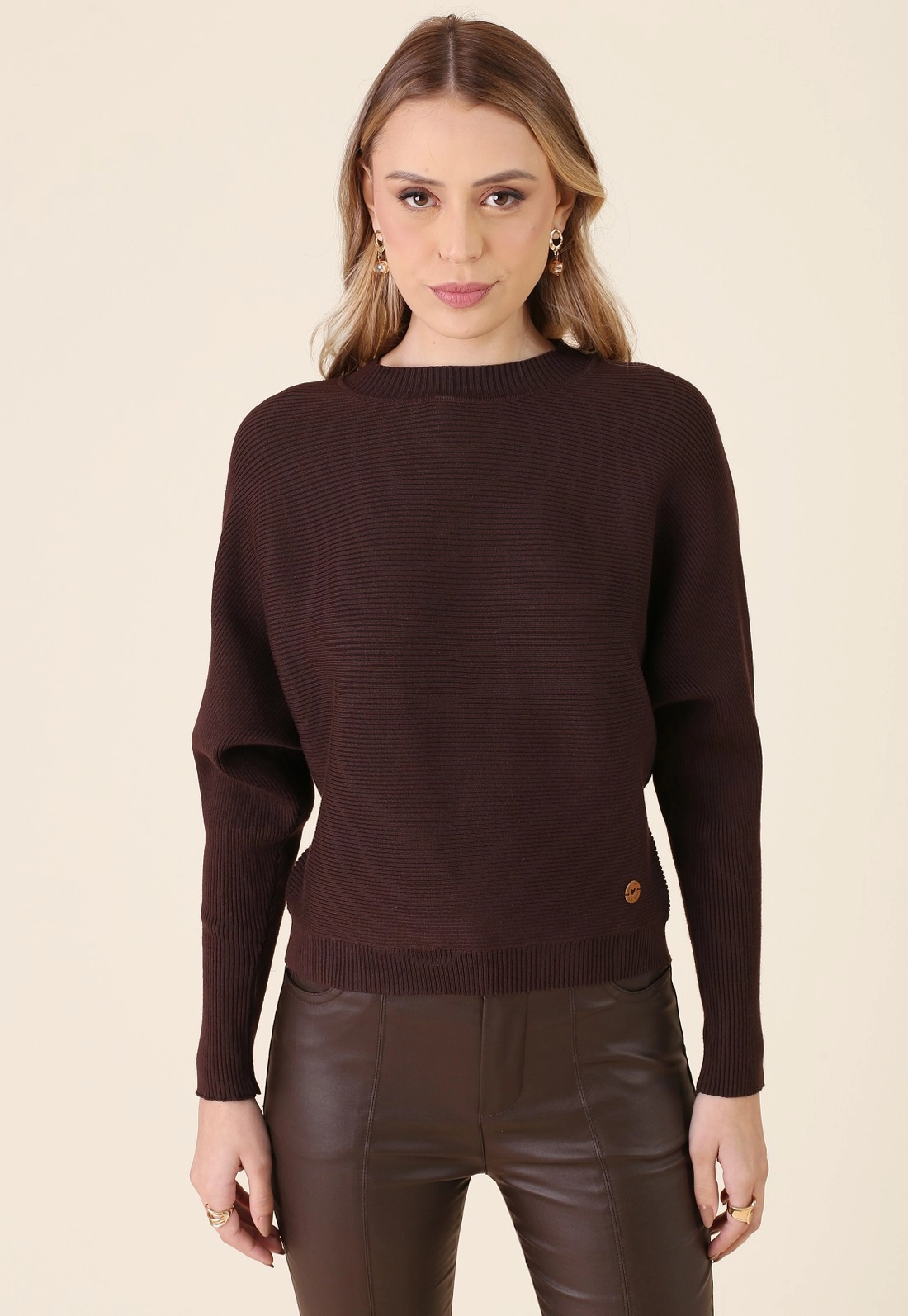 Blusa Tricô Manga Morcego