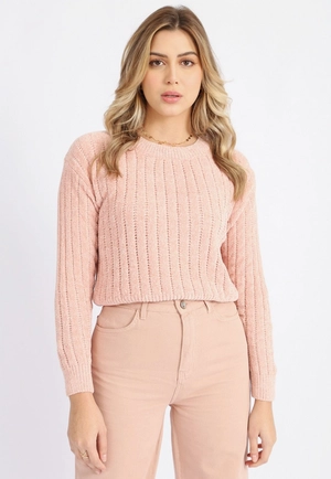 Blusa Tricô Chenille Canelado