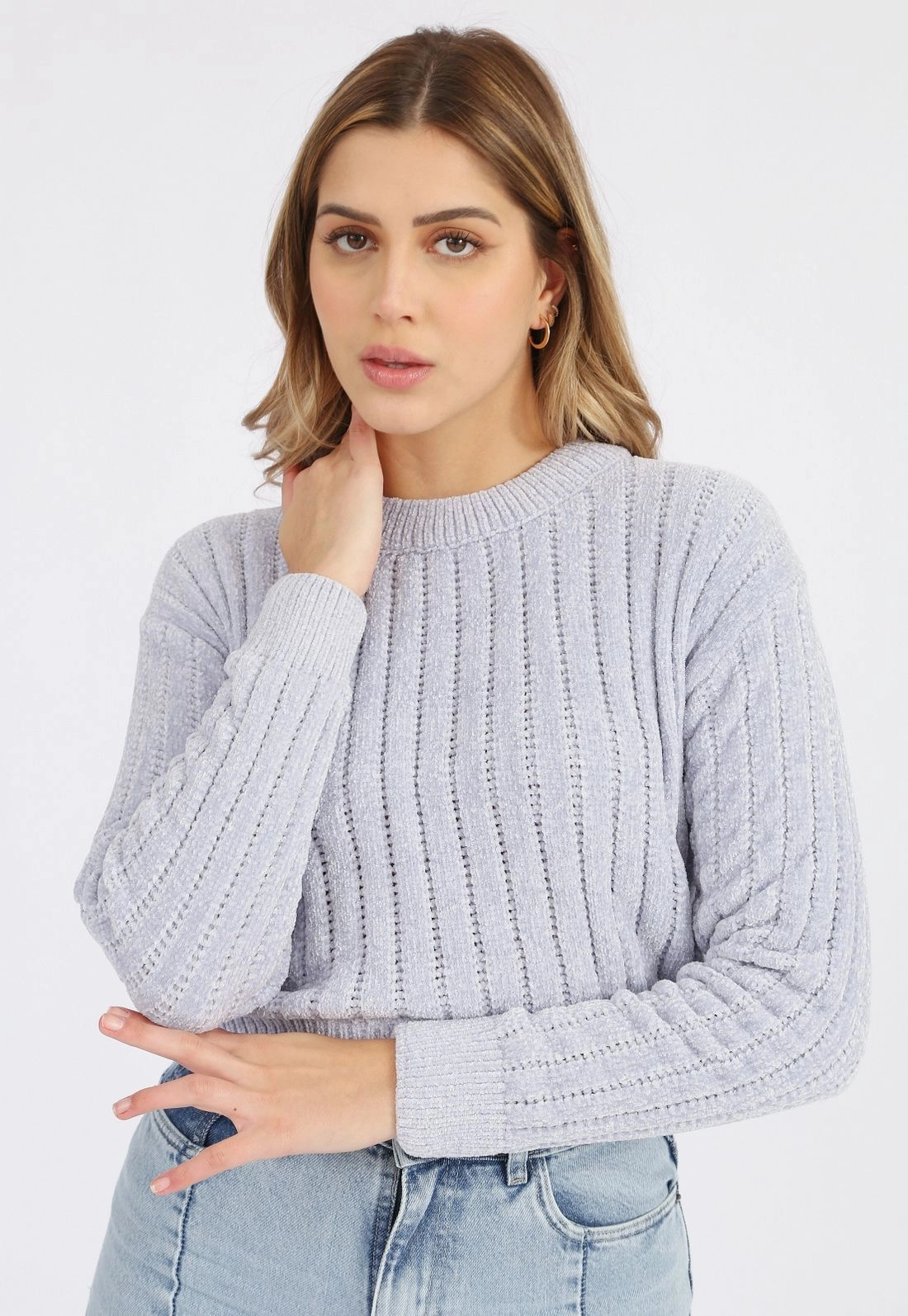 Blusa Tricô Chenille Canelado