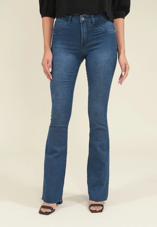 Calça Jeans Lycra Flare