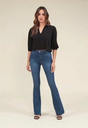 Calça Jeans Lycra Flare