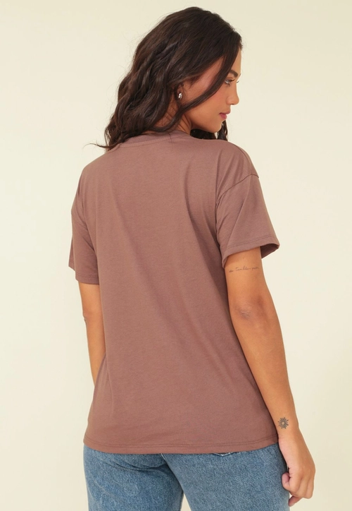 T-Shirt Em Meia Malha Com Silk Onca Brave Spirit