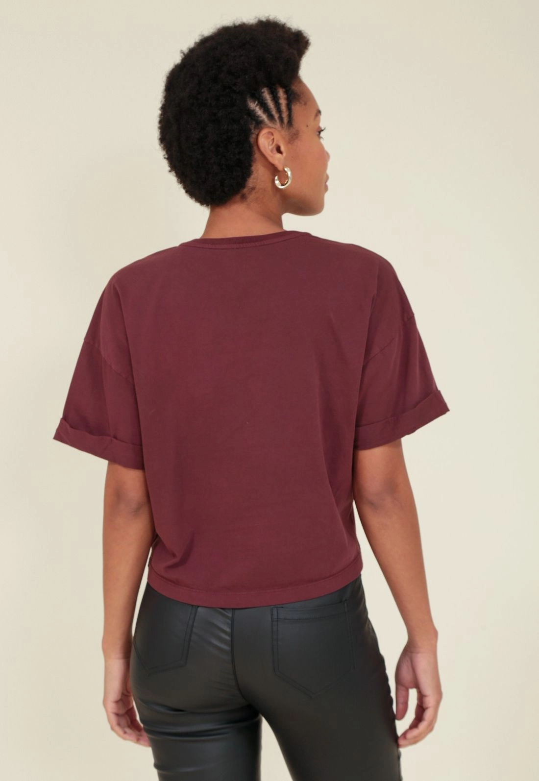 Blusa T-Shirt Meia Malha Estonada Com Silk Aguia P