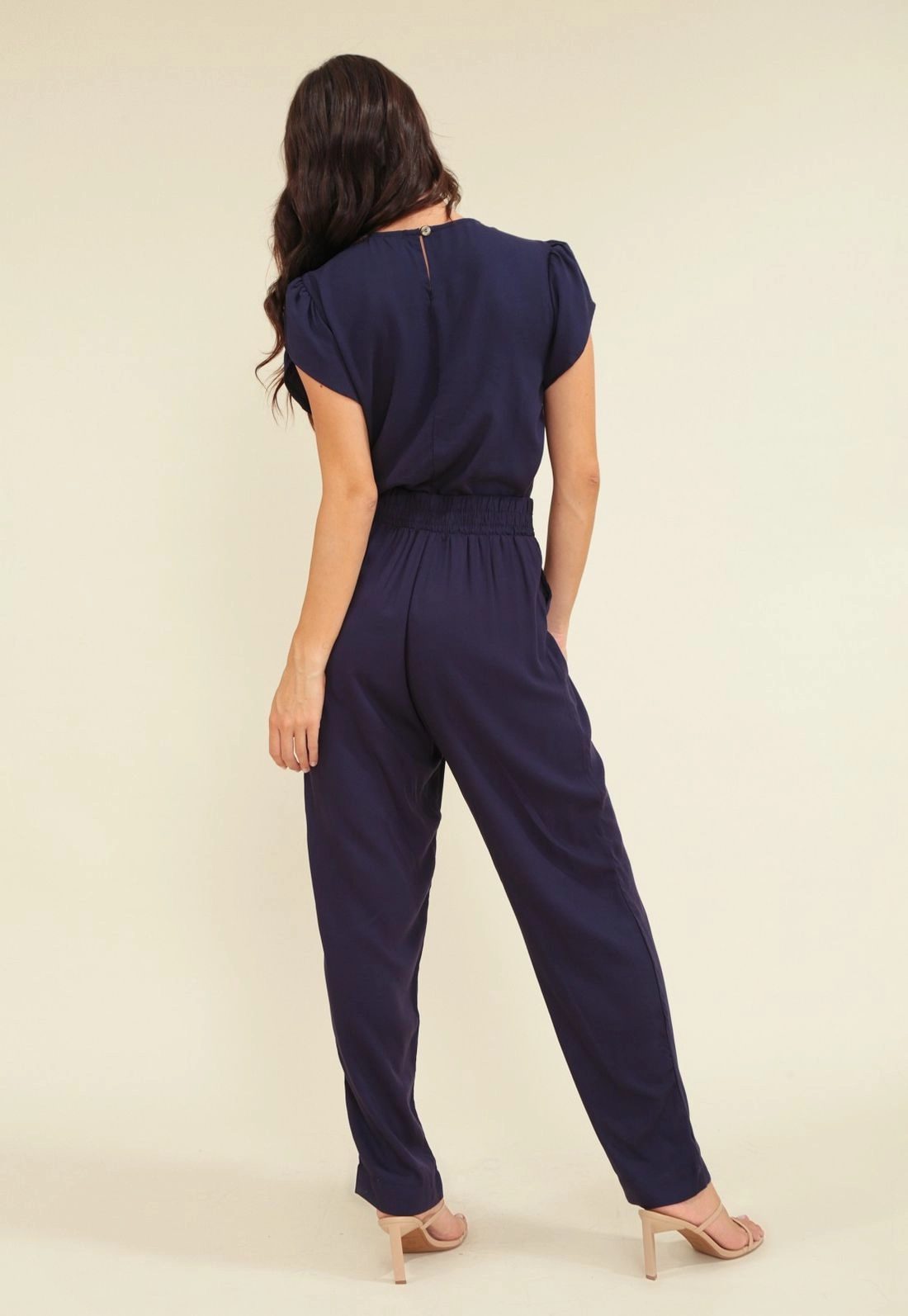 Calça Reta Em Viscose Twill E Cós Com Pregas