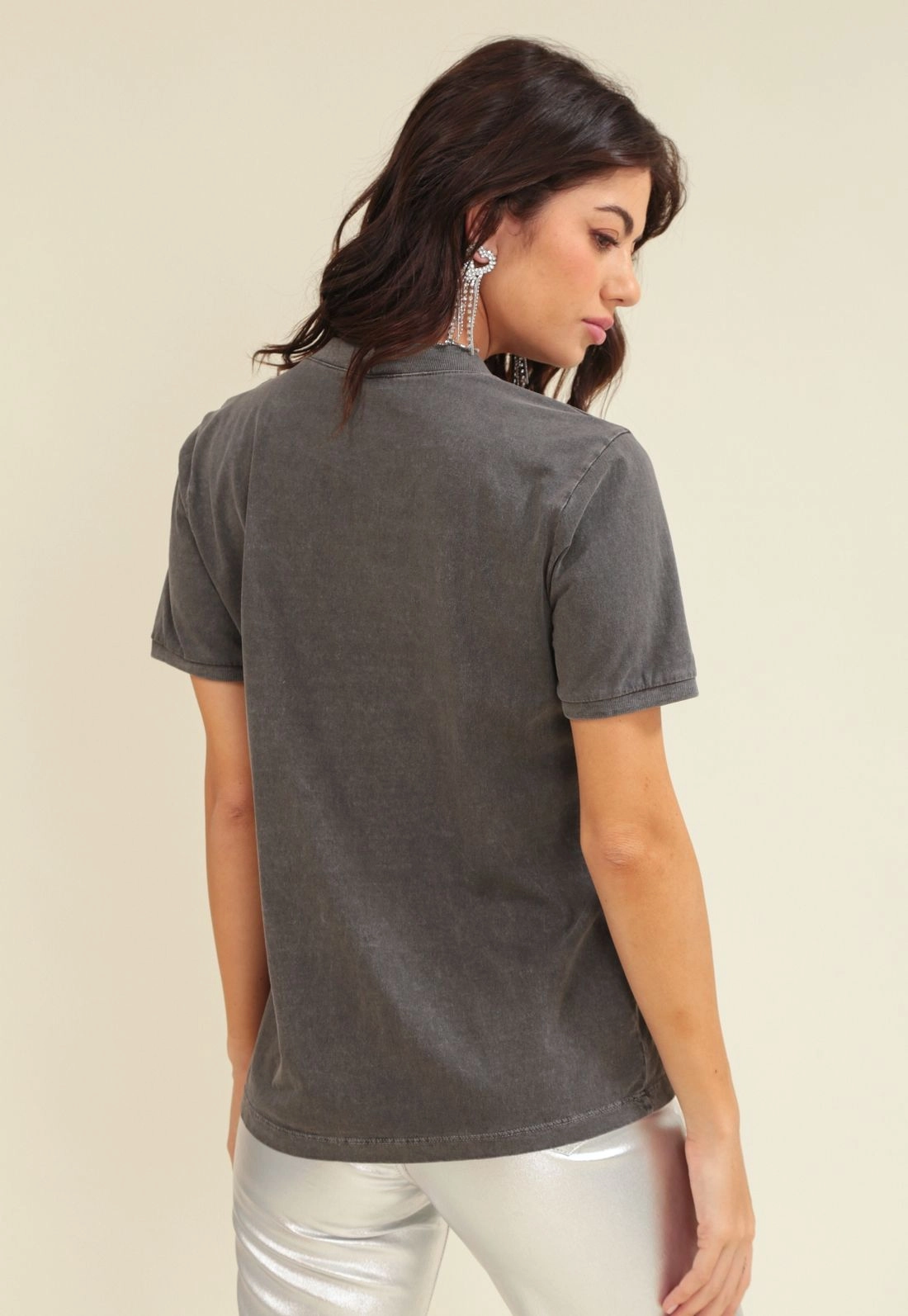 T-Shirt Manga Curta Malha Estonada Águia
