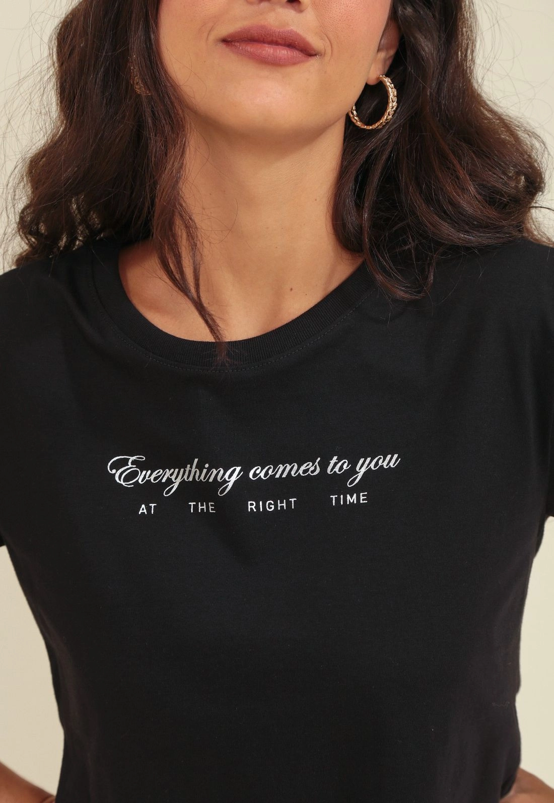 Blusa T-Shirt Em Meia Malha Com Silk Foil Everything