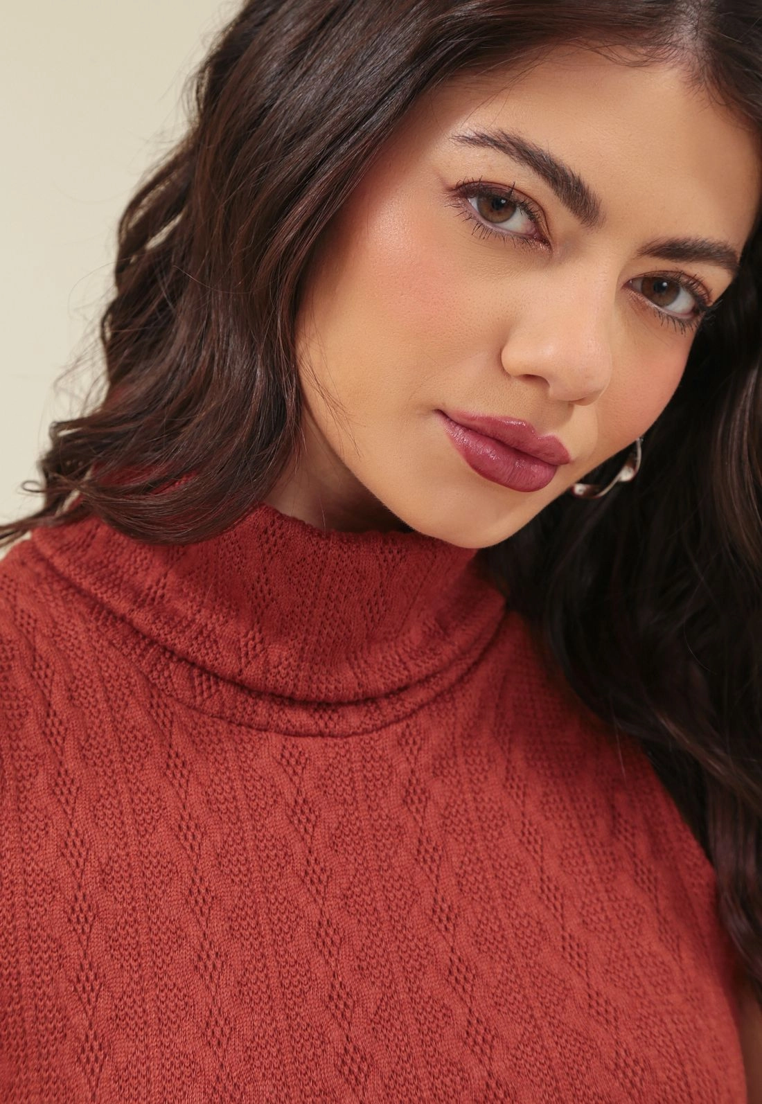 Vestido Malha Tricot Gola Alta Sem Manga P