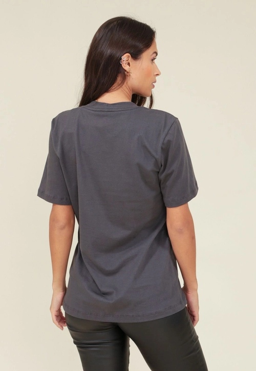 Blusa T-Shirt M/M Manga Curta Com Silk Tigre