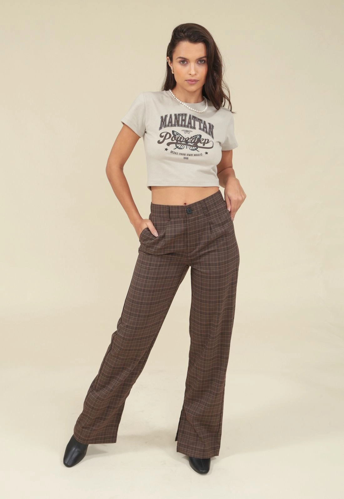 Blusa Cropped Em Cotton Manhattan