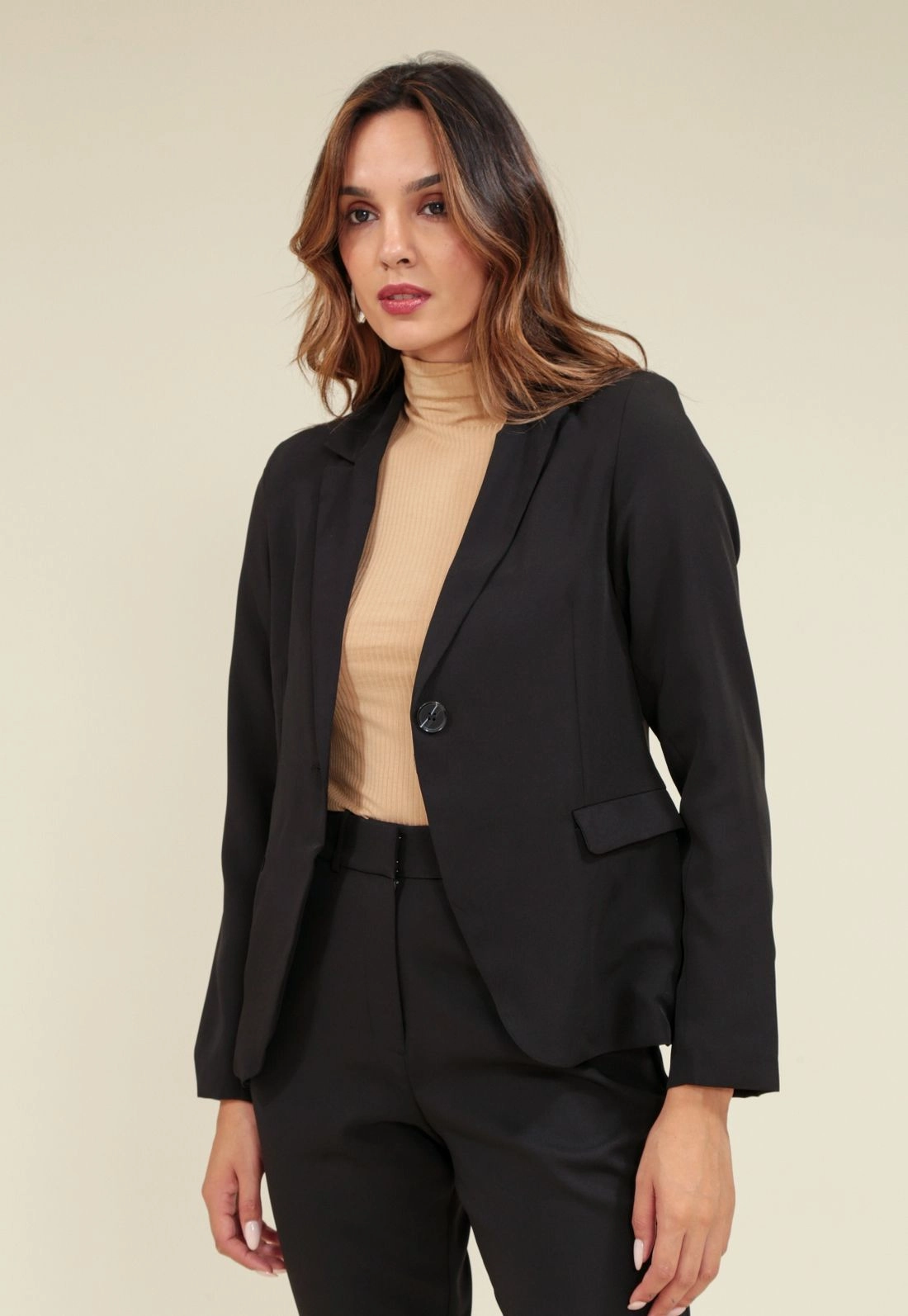 Blazer Alfaiataria Com Botão Frontal