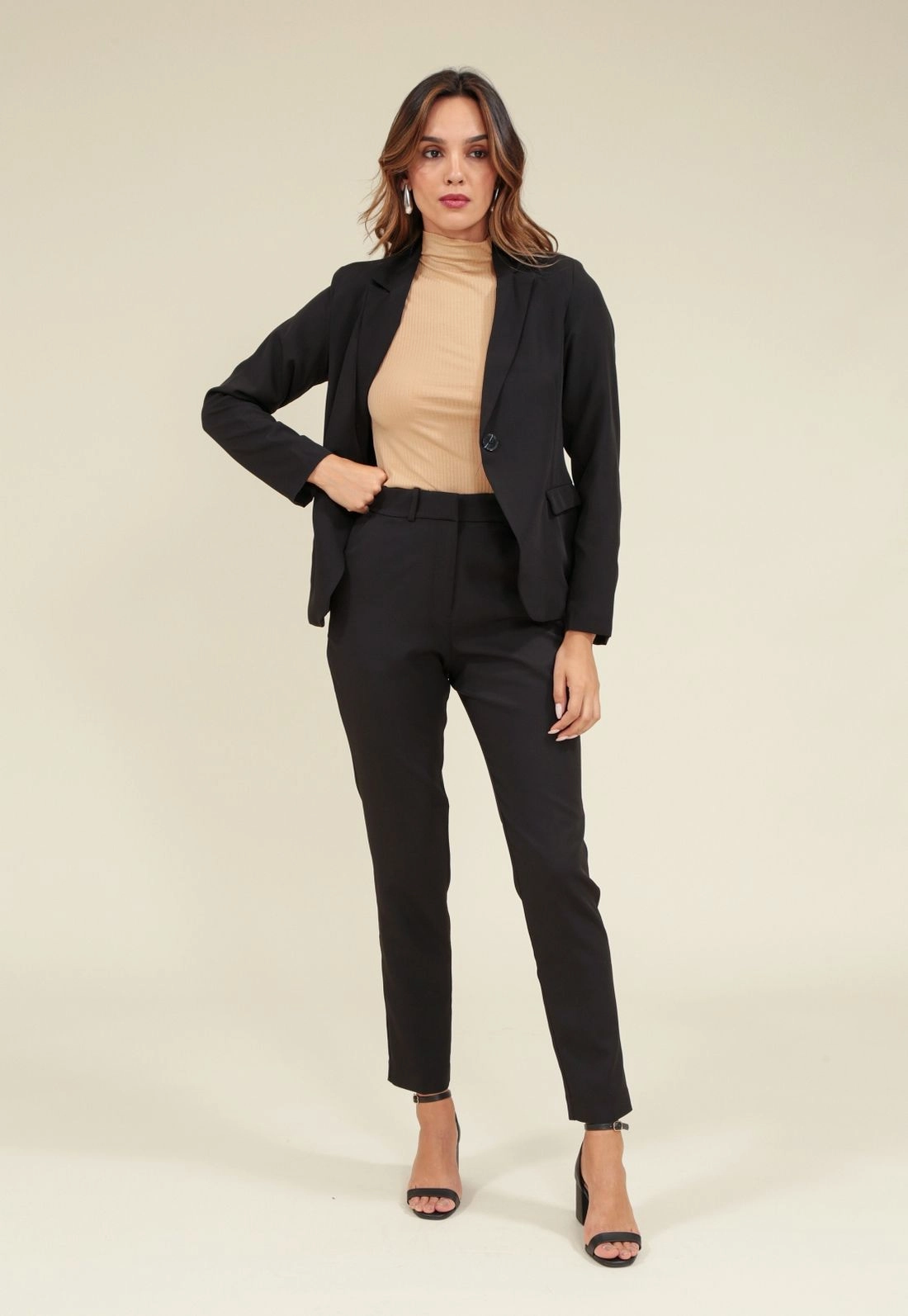 Blazer Alfaiataria Com Botão Frontal