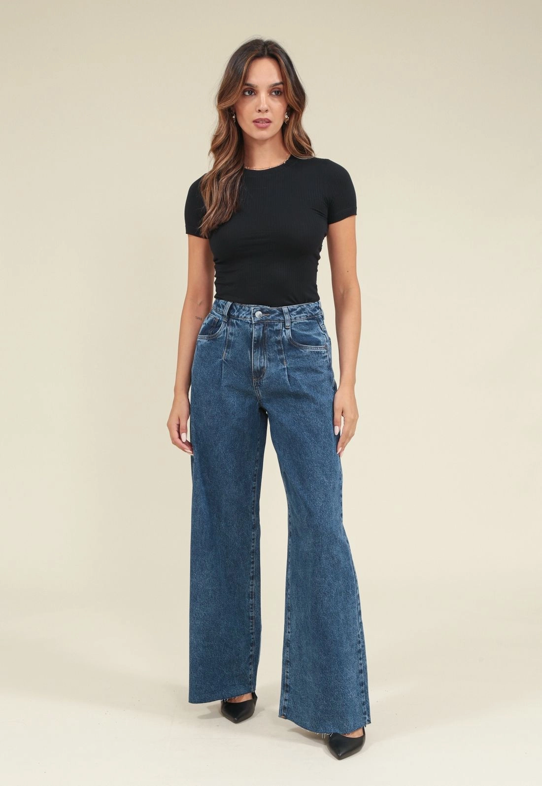 Calça Jeans Pantalona 34/44