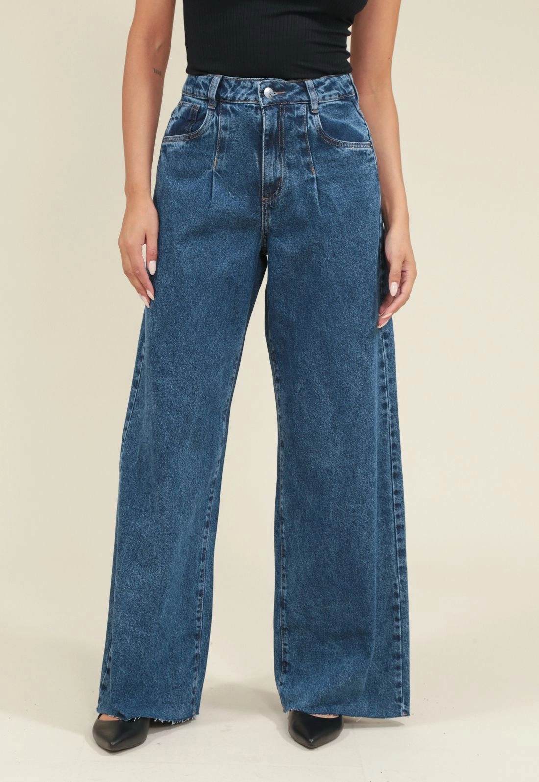 Calça Jeans Pantalona 34/44