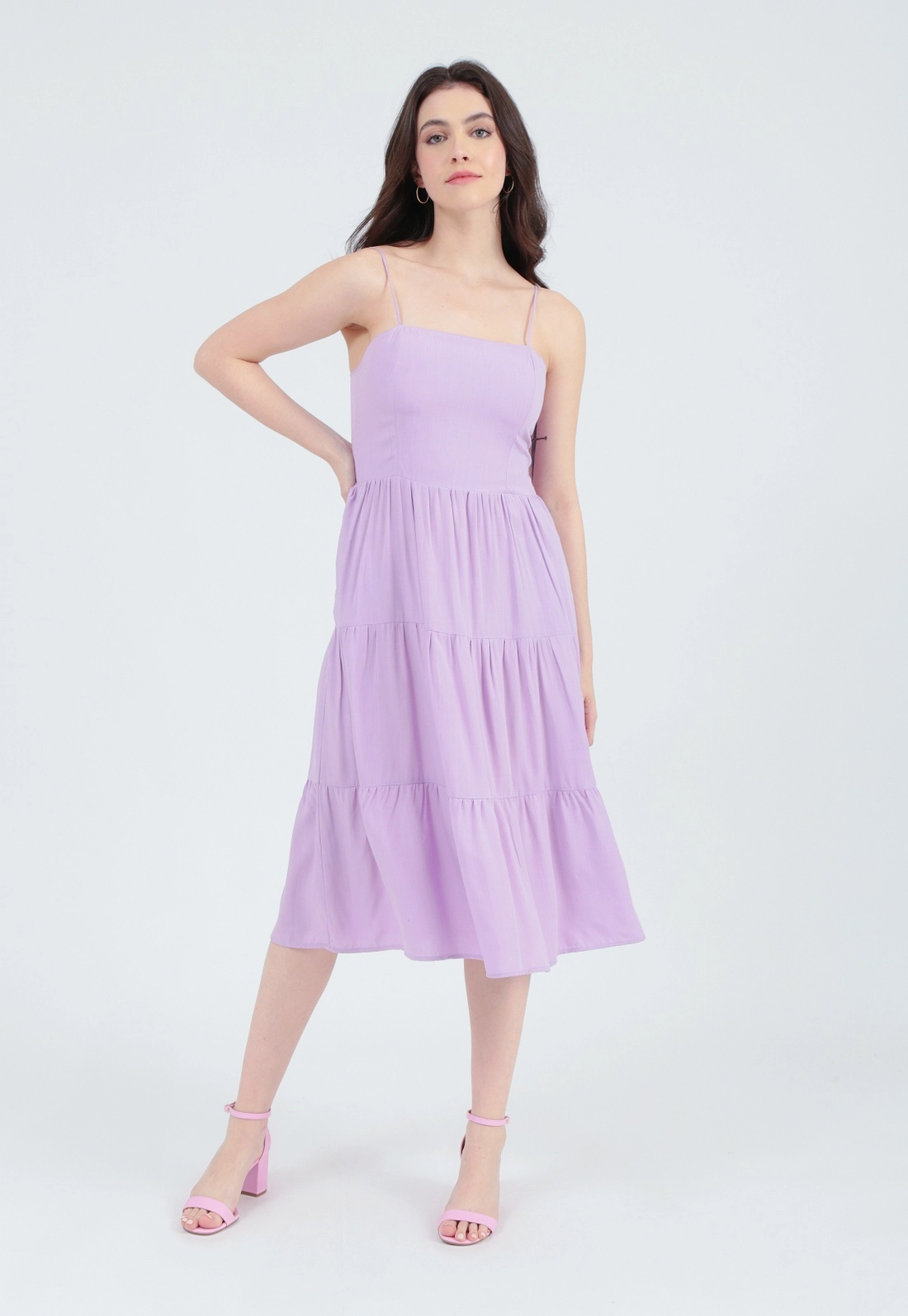 Vestido Viscolinho Alça Marias Bolso