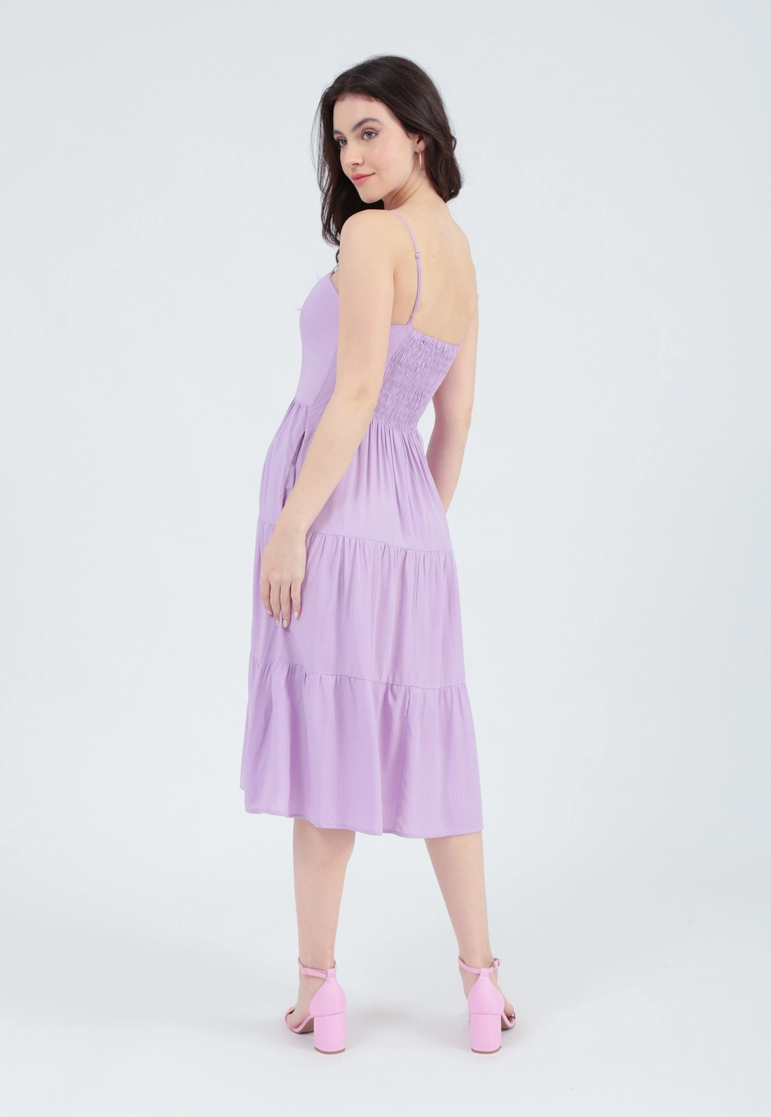 Vestido Viscolinho Alça Marias Bolso