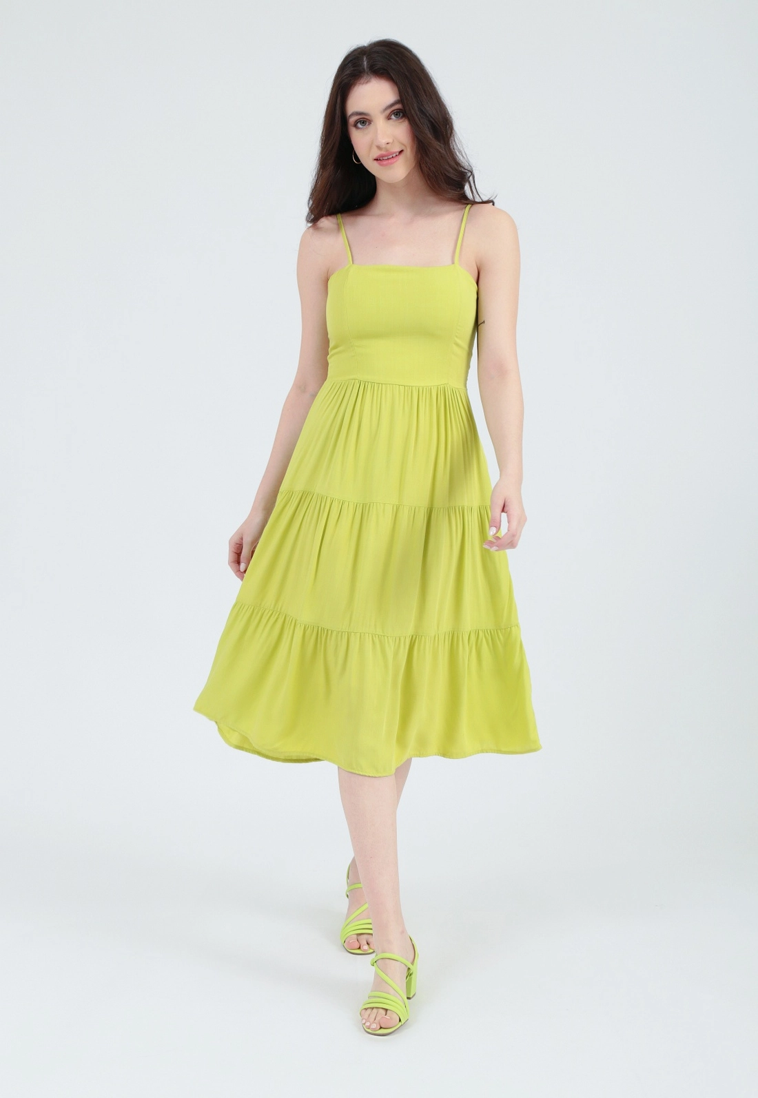 Vestido Viscolinho Alça Marias Bolso
