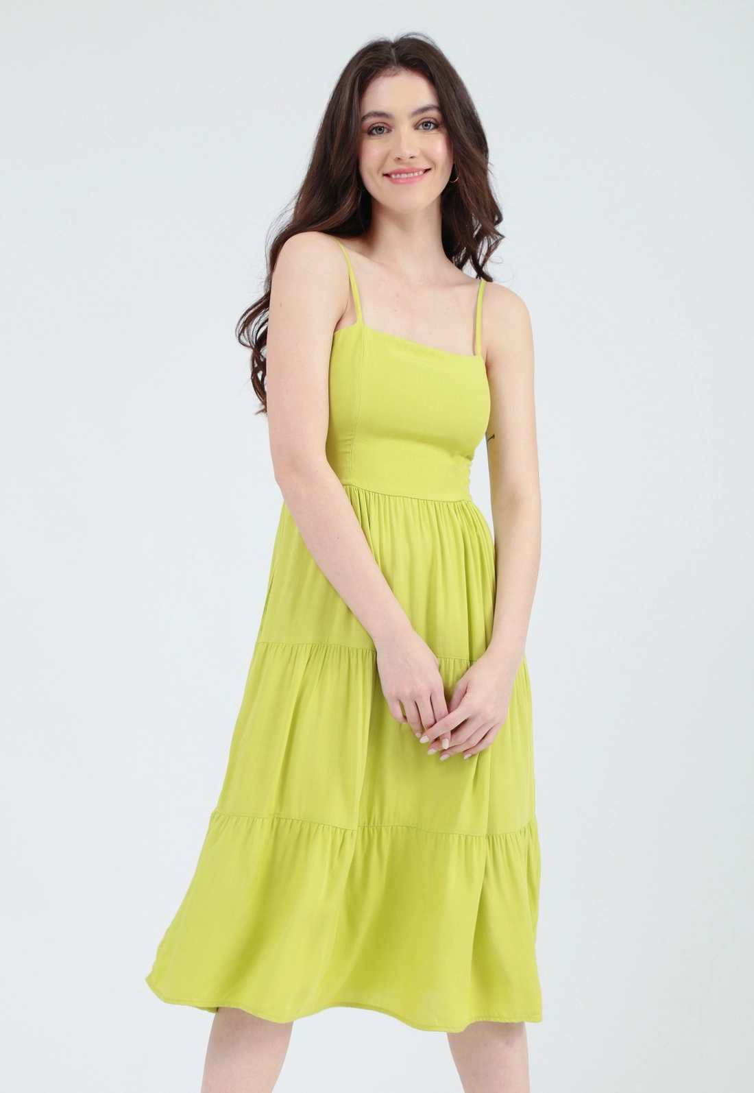 Vestido Viscolinho Alça Marias Bolso