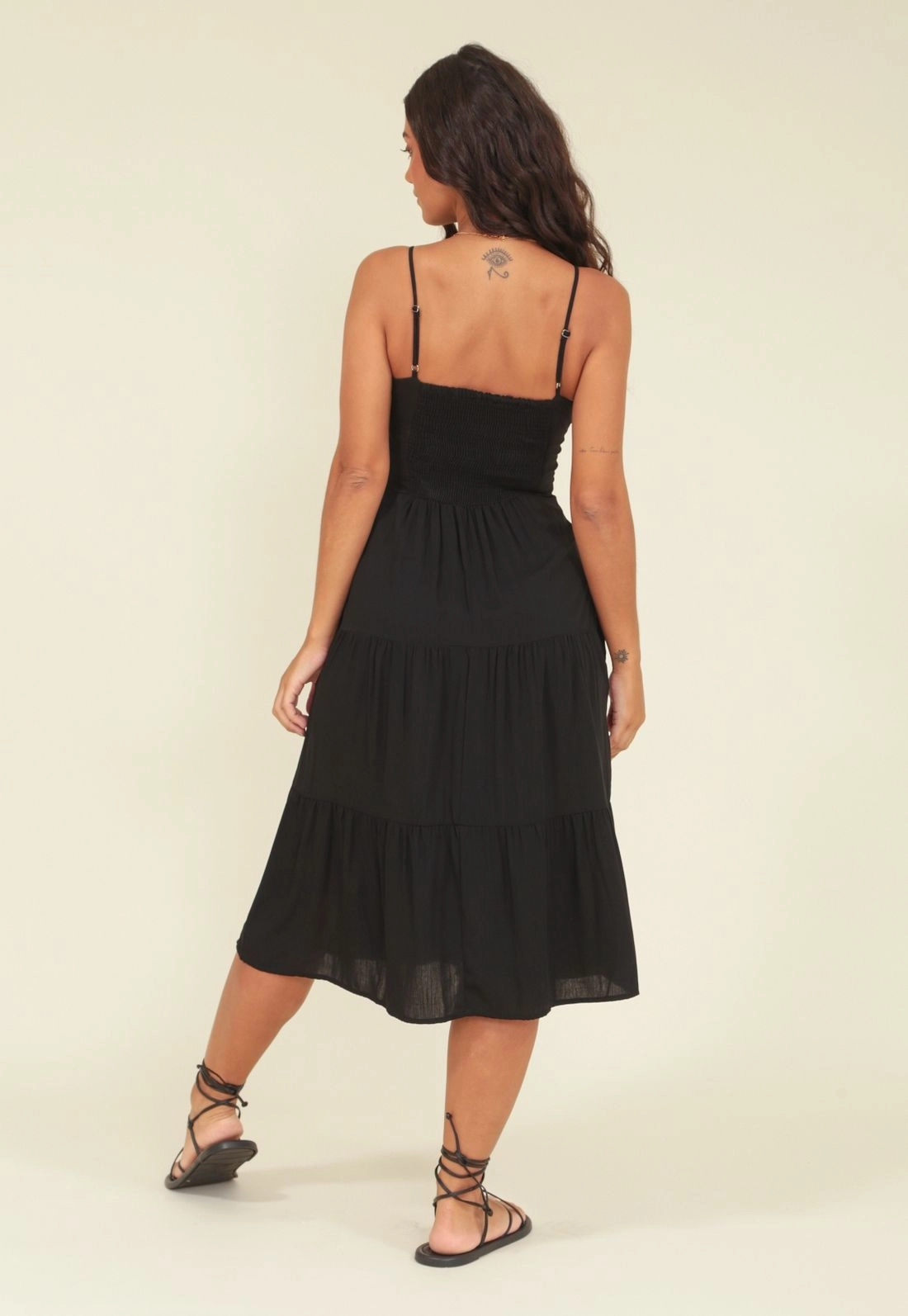 Vestido Viscolinho Alça Marias Bolso