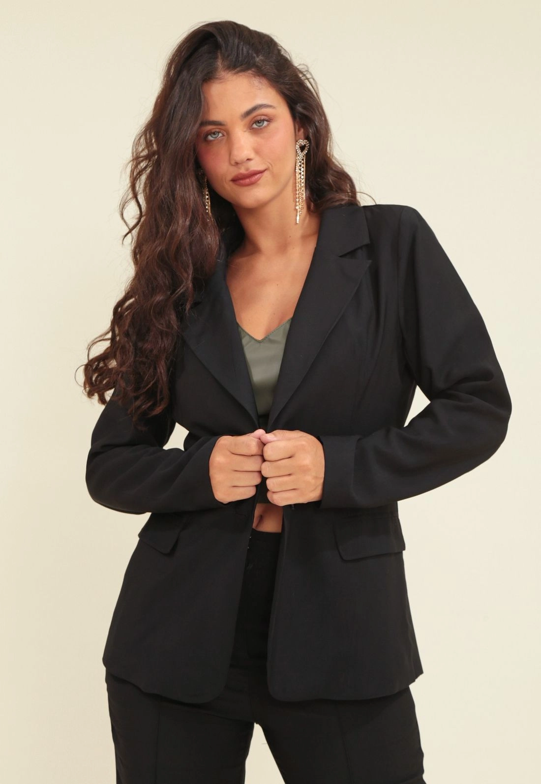 Blazer Alfaiataria Com Fechamento Em Botão