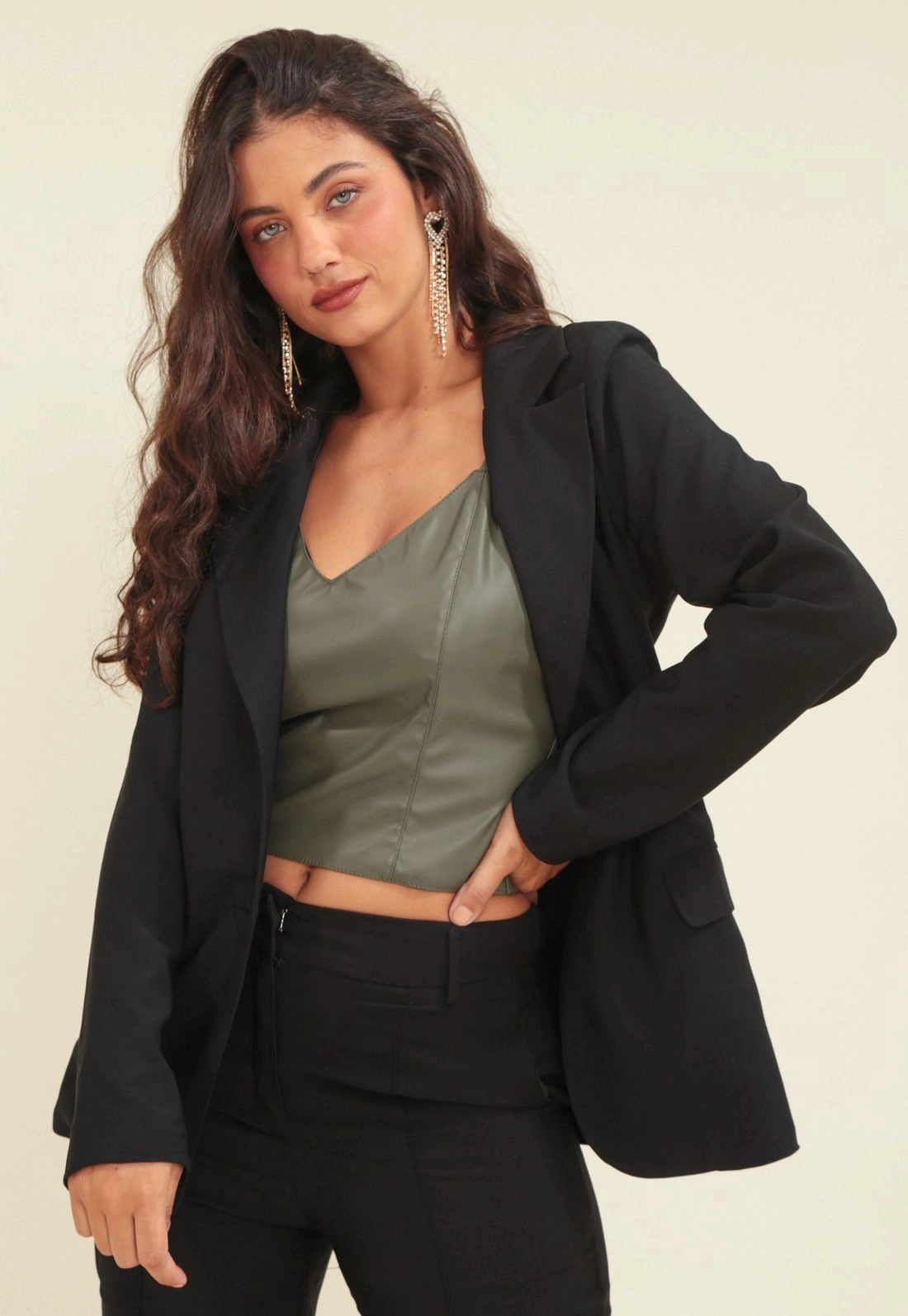Blazer Alfaiataria Com Fechamento Em Botão