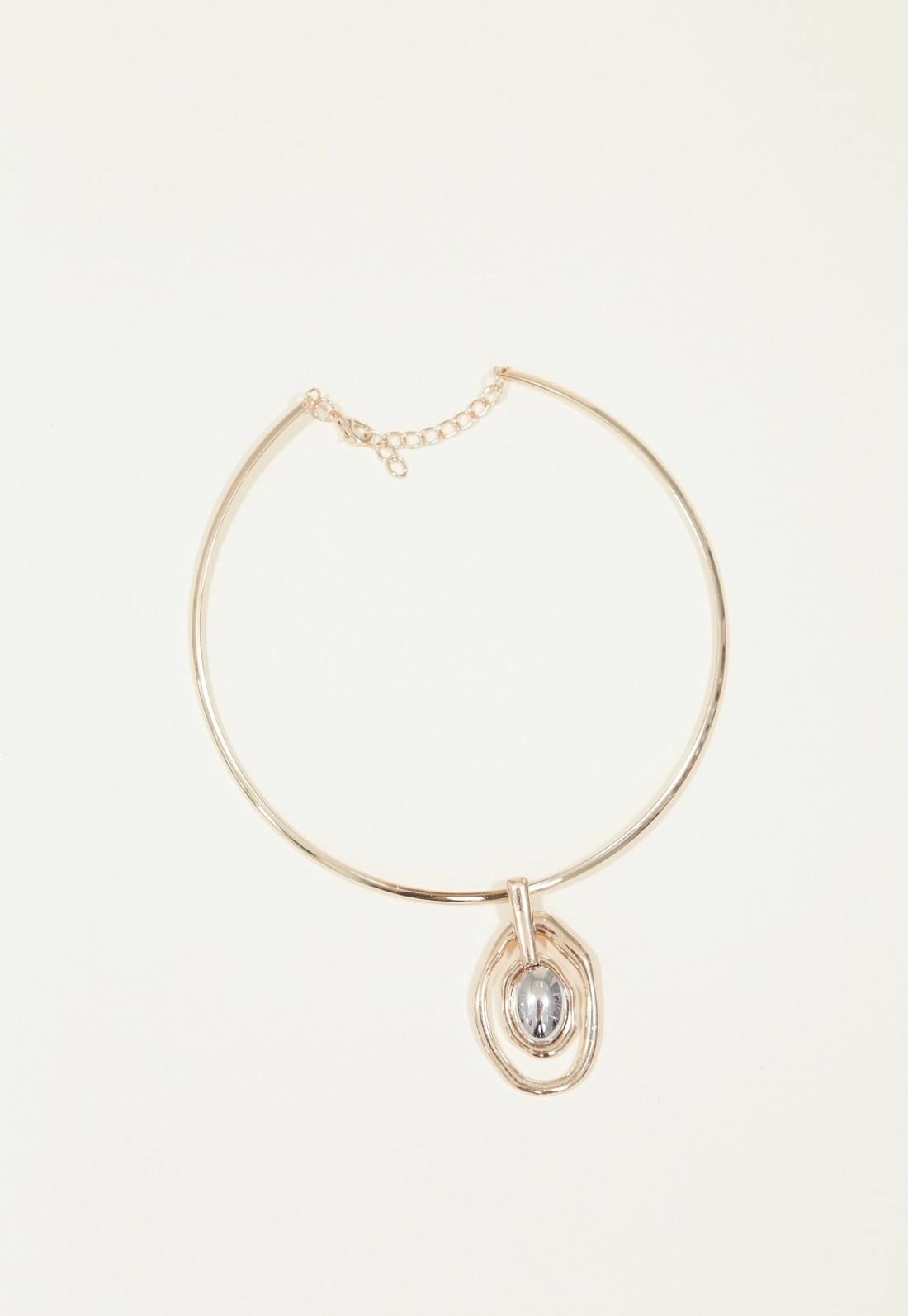Colar Chocker Com Pingente Metal