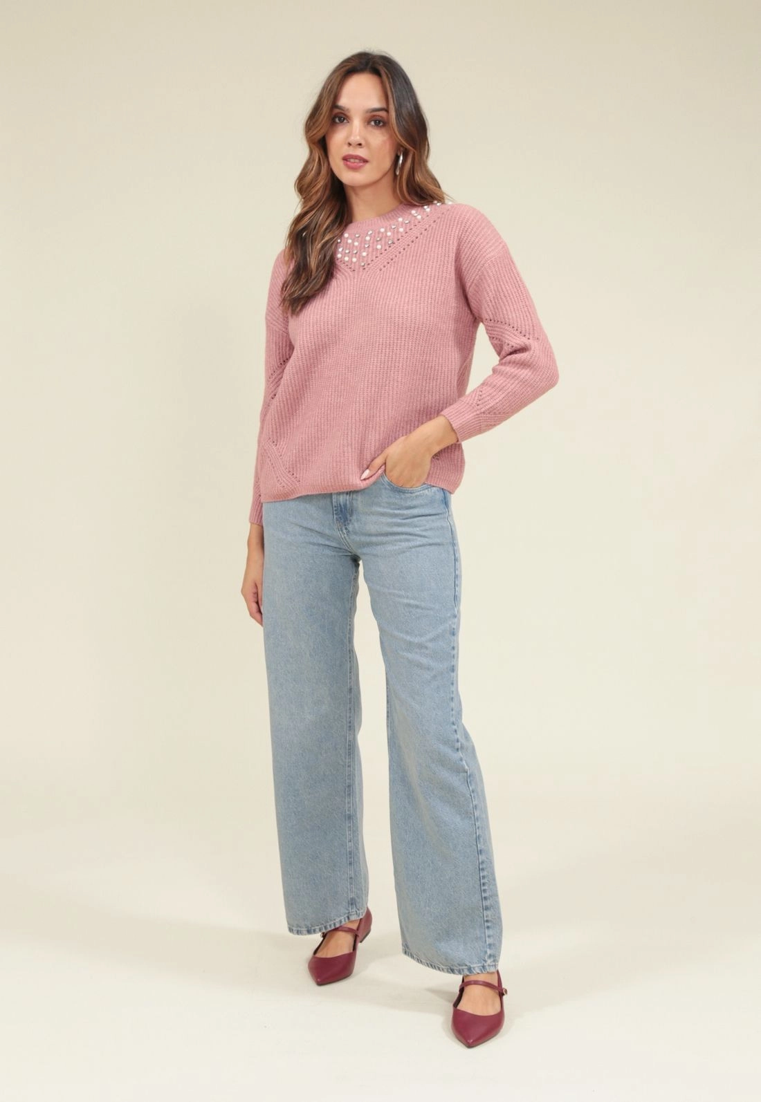 Calça Jeans Reta Bolso