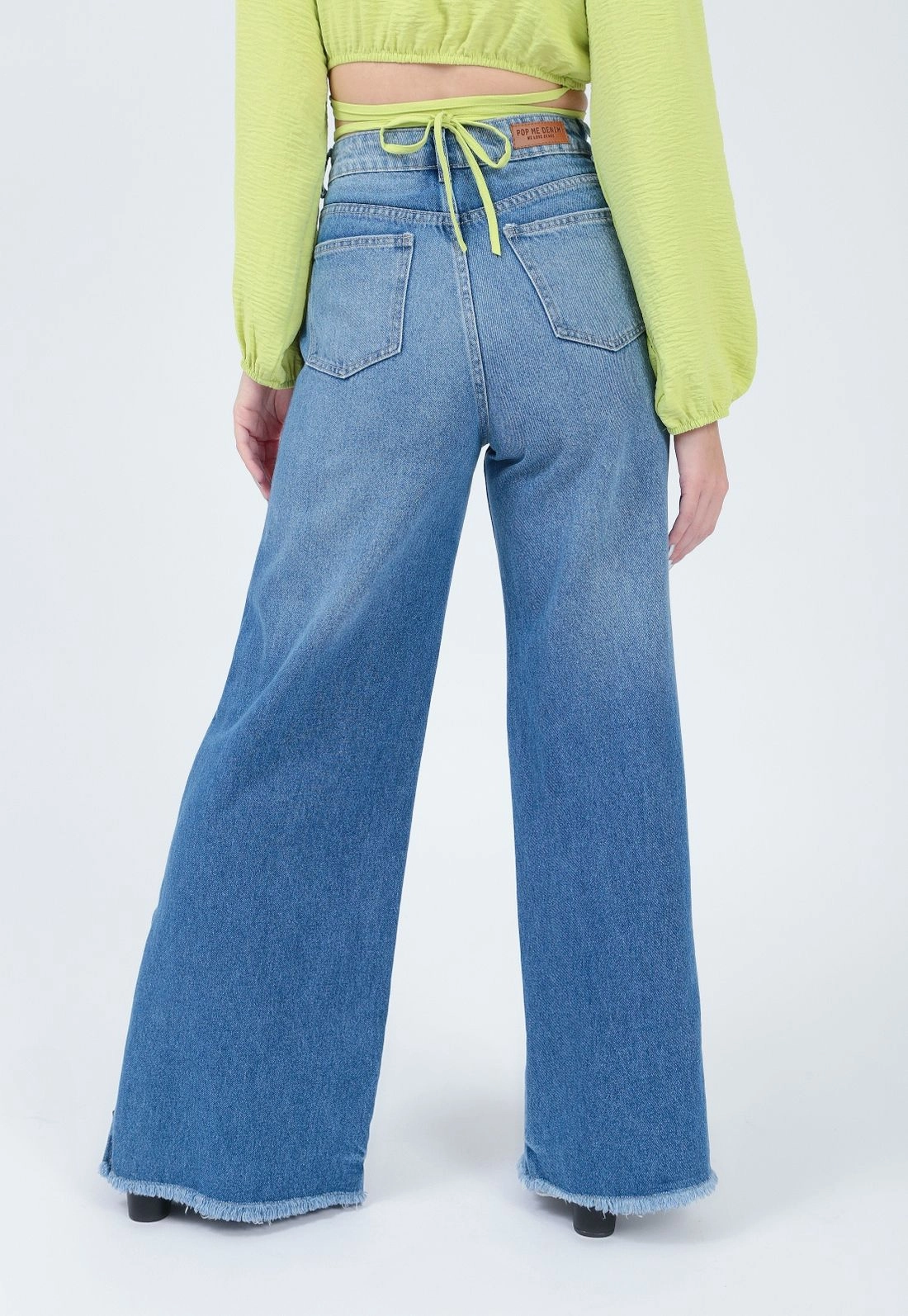 Calça Jeans Wide Leg Rasgo Fenda