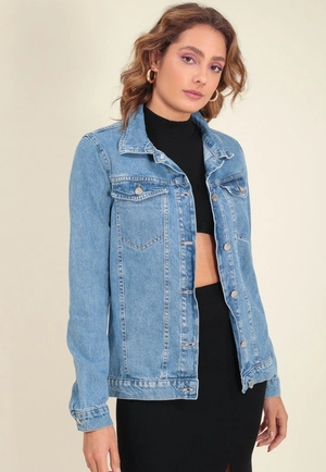Jaqueta Jeans Alongada