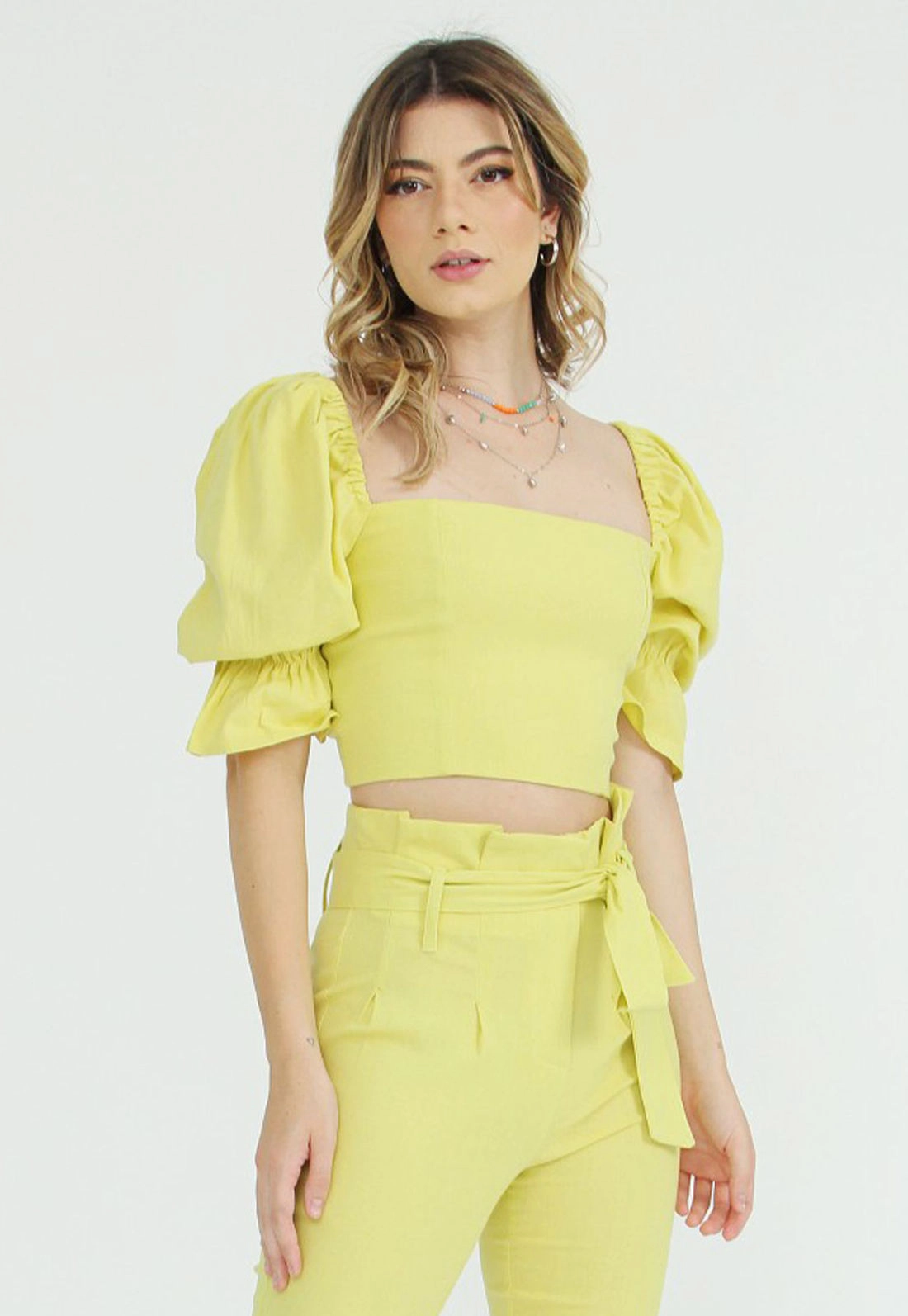 Blusa Cropped 7/8 Amarração P