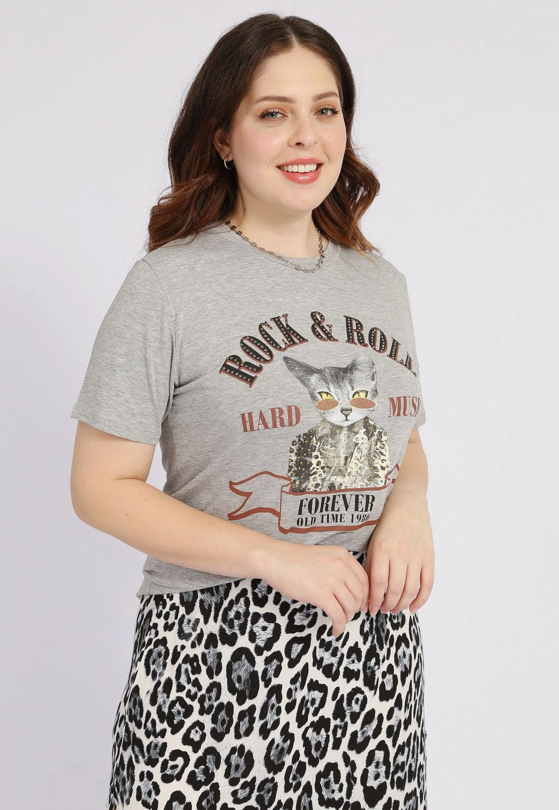 Blusa T-Shirt Malha Gato