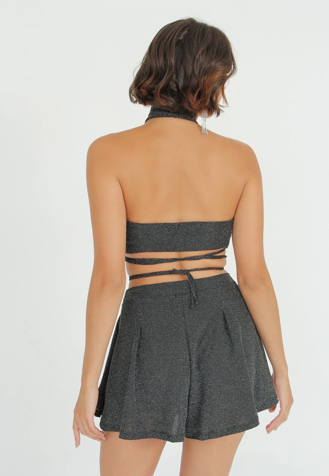 Shorts Lurex Evasê