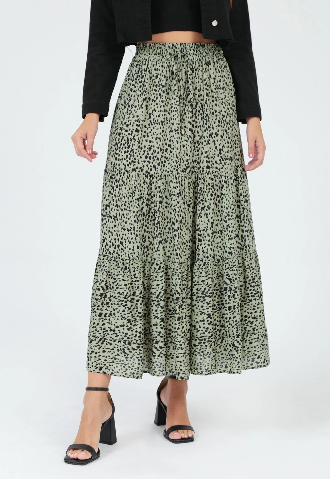 Saia Viscose Midi Estampada