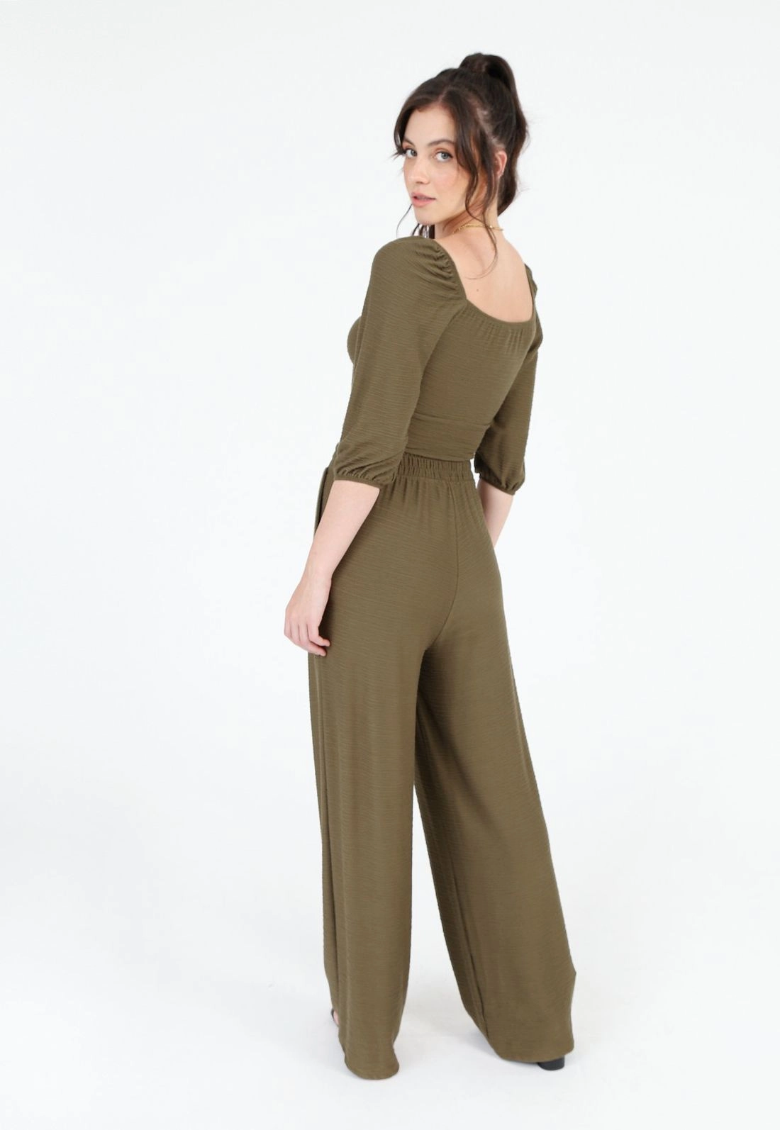 Calça Malha Pantalona Bolso