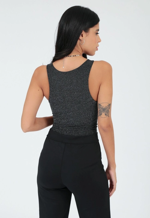 Body Lurex Vazado Frontal  P