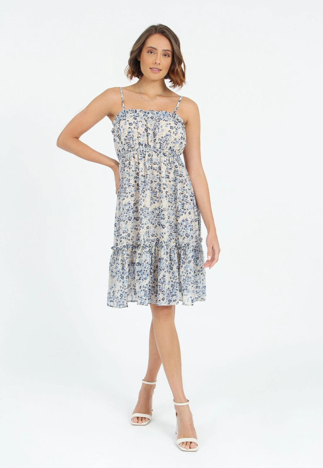 Vestido Babado Floral