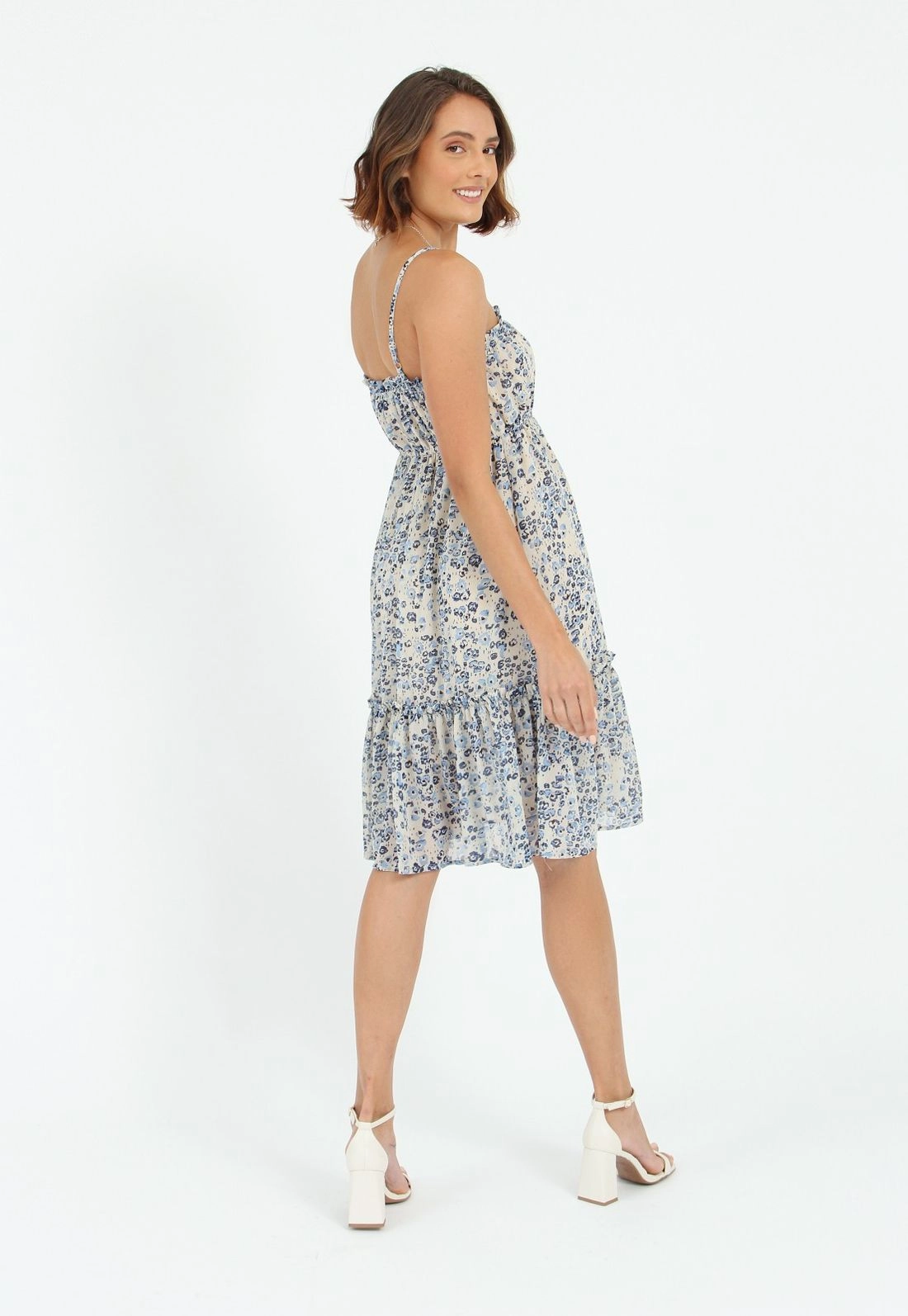 Vestido Babado Floral