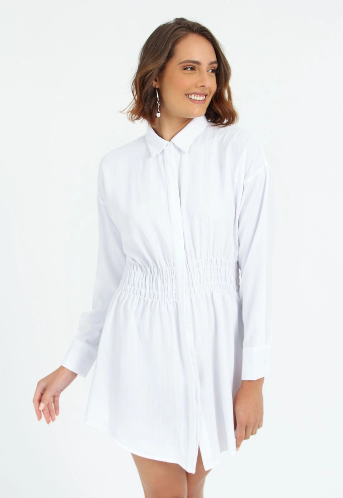 Vestido Camisa Manga Longa