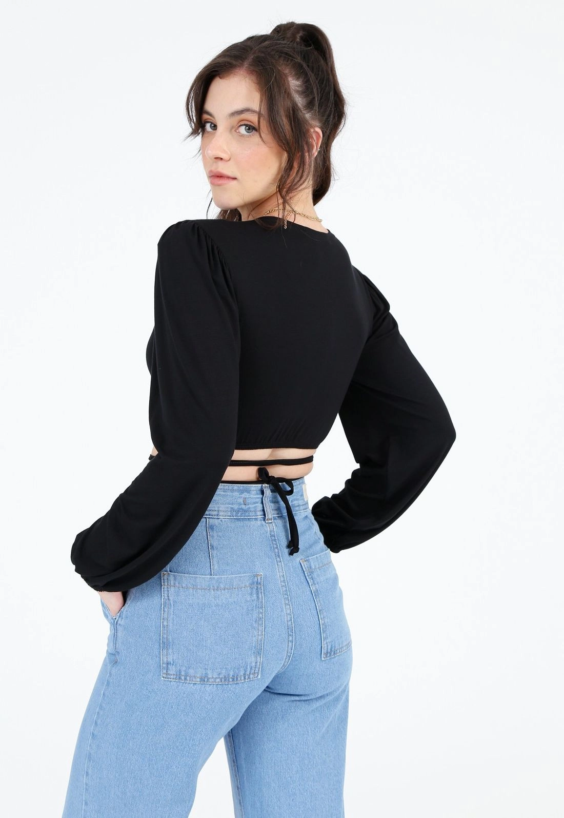 Blusa Cropped Transpasse