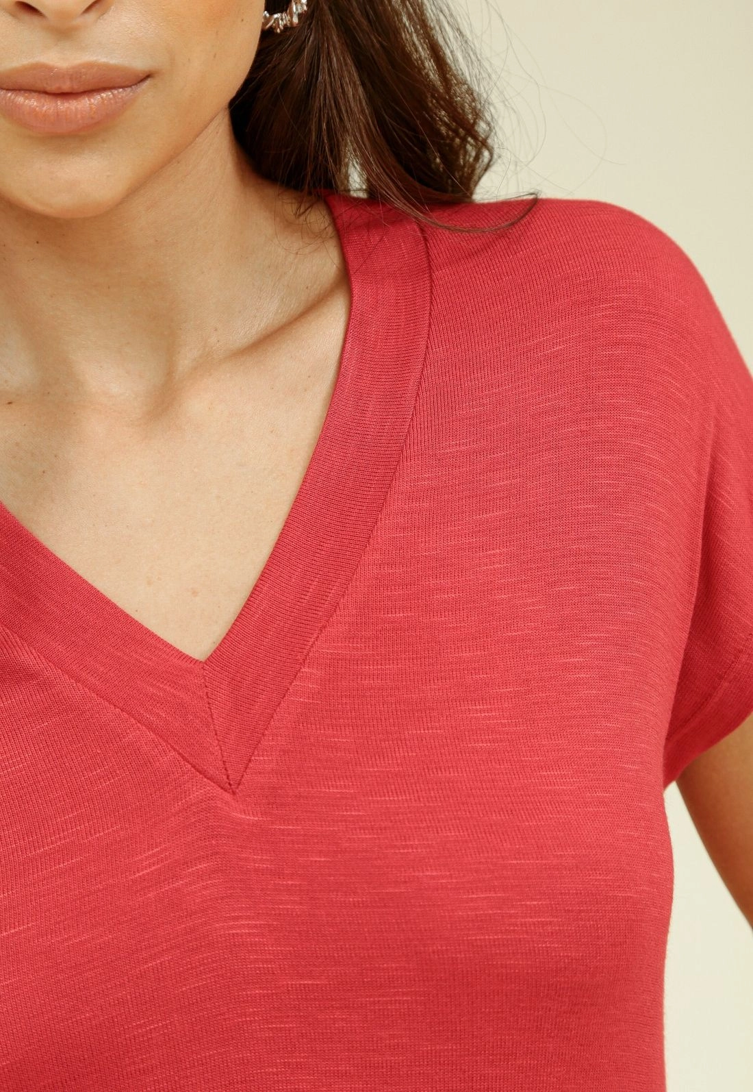 Blusa Malha Flame Decote V
