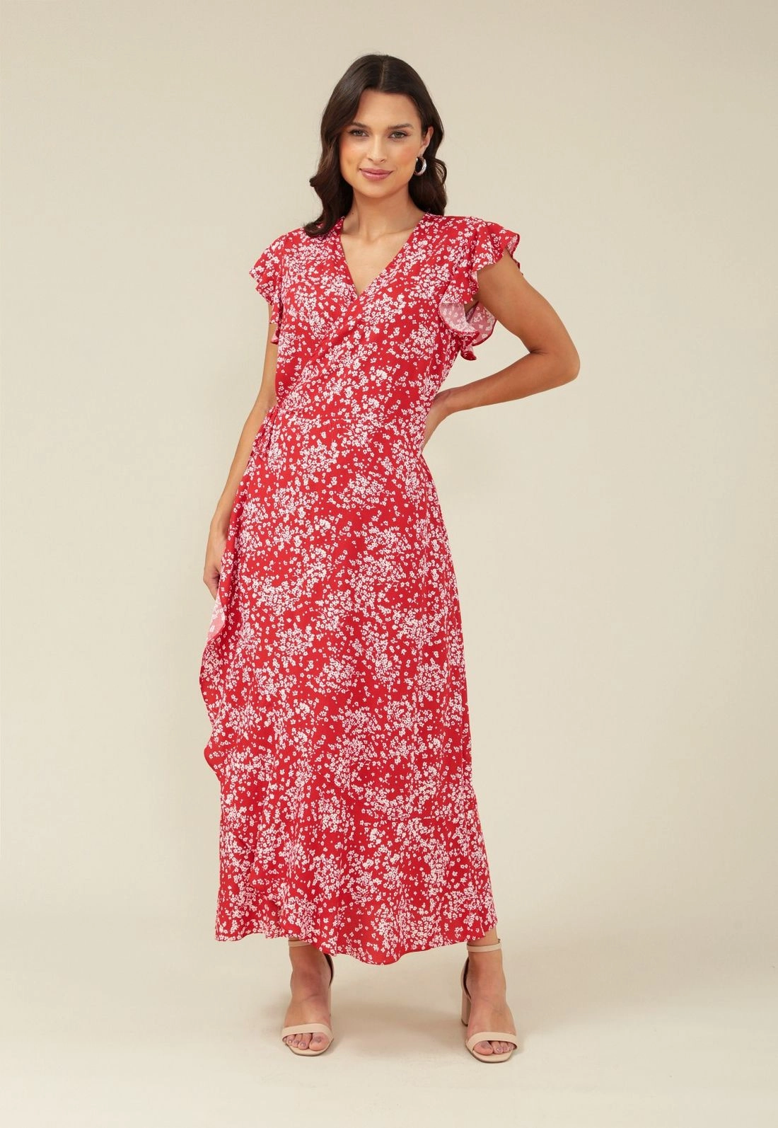 Vestido New Midi Transpassado Em Viscose Liberty