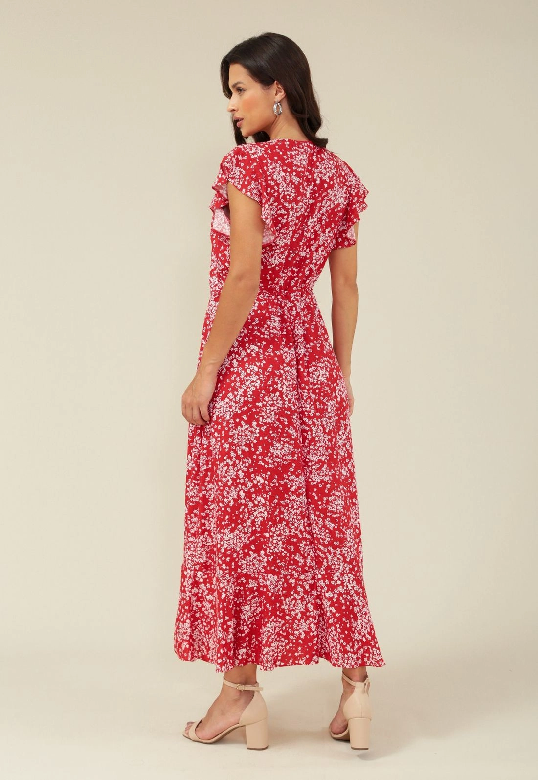 Vestido New Midi Transpassado Em Viscose Liberty