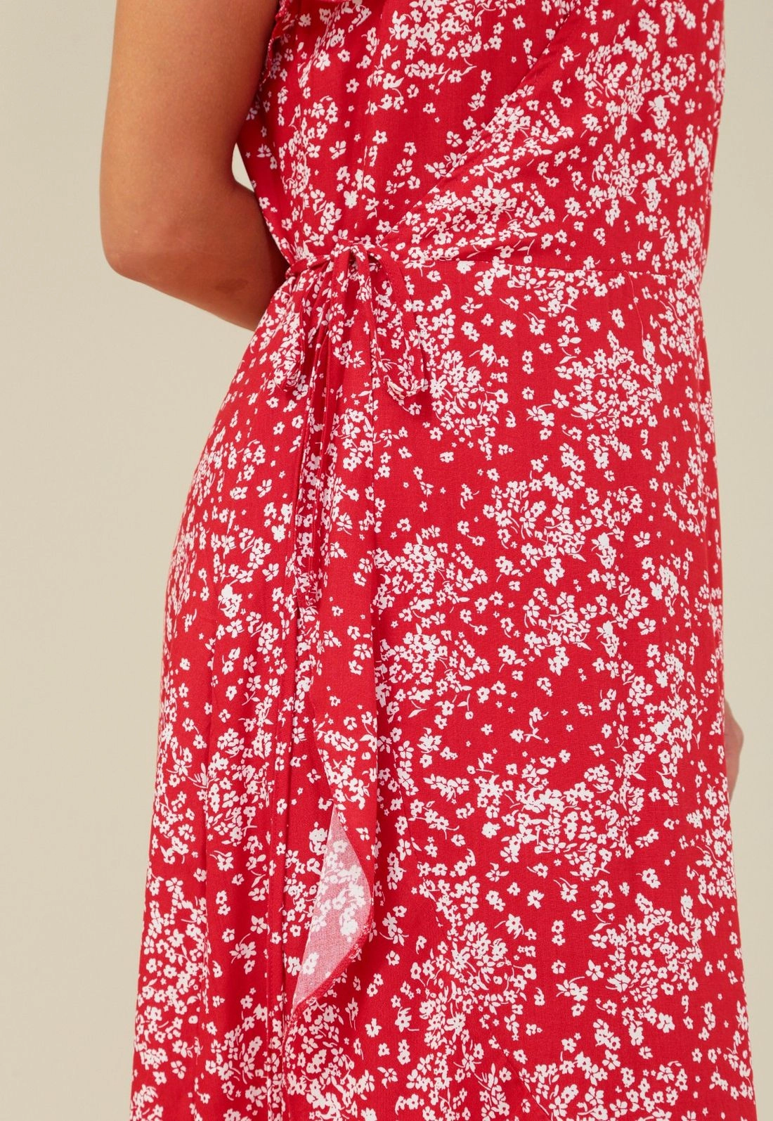 Vestido New Midi Transpassado Em Viscose Liberty